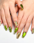 Bamboo Leaf Green Nails