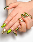 Bamboo Leaf Green Nails