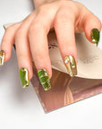 Bamboo Leaf Green Nails