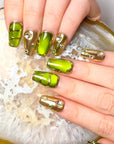 Bamboo Leaf Green Nails