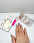 Pink Silver Modern Style Press-on Nails