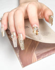 Golden Glimmer Press on Nails