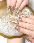 Golden Glimmer Press on Nails