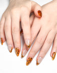 Golden Leopard Press on Nails