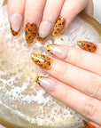 Golden Leopard Press on Nails