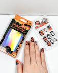 Orange Haunted House Press-on Nails