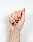 Orange Haunted House Press-on Nails