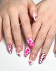 Pink Vine Plant Press on Nails