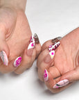 Pink Vine Plant Press on Nails