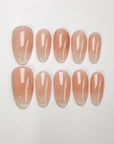 Apricot Pink Press on Nails