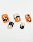 Pumpkin Face Press-on Nails