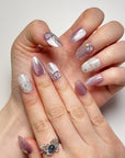 Misty Purple Shell Press on Nails