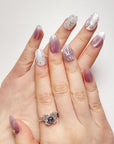 Misty Purple Shell Press on Nails