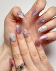 Misty Purple Shell Press on Nails