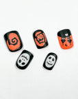 Orange Haunted House Press-on Nails