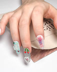 Cute Pearl Graffiti Press on Nails