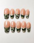 Camouflage French  Press-on Nails