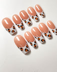 Leopard Print French Press on Nails