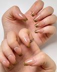 Brown French Tip Press on Nails