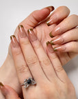 Brown French Tip Press on Nails