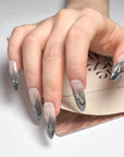 Silver Flame Press-On Nails