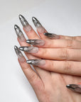 Silver Flame Press-On Nails