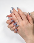 Blue Butterfly Press-On Nails