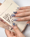 Blue Butterfly Press-On Nails