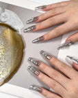 Silver Moonlight Press-On Nails