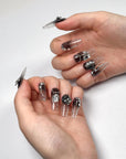 Black Gemstone Press-On Nails