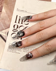 Black Gemstone Press-On Nails