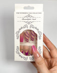 Purple Stripes Press-On Nails