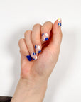 Blue Flowers Press-On Nails