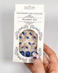 Blue Flowers Press-On Nails