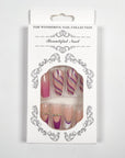 Purple Stripes Press-On Nails