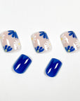 Blue Flowers Press-On Nails