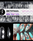 Wholesale 120PCS 3D Diamond Almond Irregular Nail Art Nail Tips